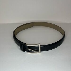 Men’s Genuine Leather Dress Work Belt Black Size 40” Unisex Classic‎ Style